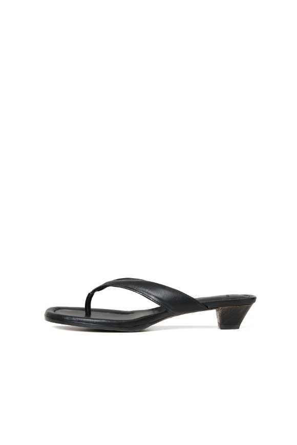 Black Whale Tail Sandals (30mm)