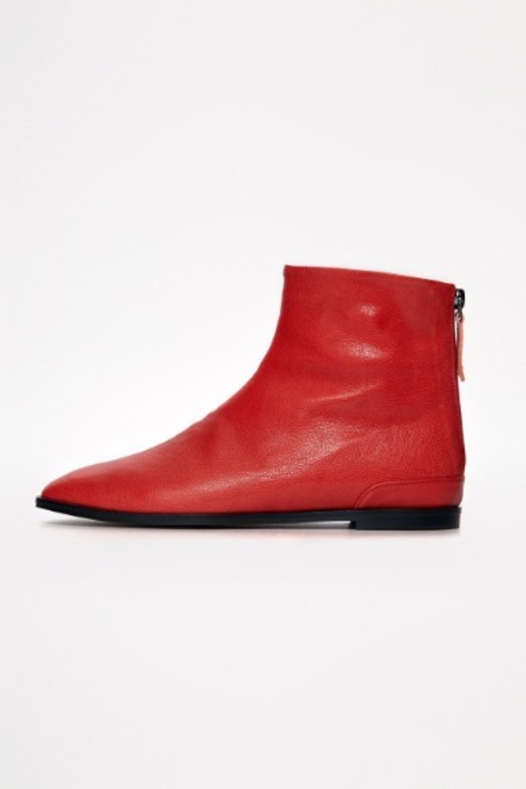 Red Flat Boots